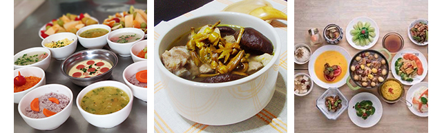 月嫂培训班制作的学员月子餐